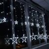 LUCI di NATALE Catena Luminosa LUCE Bianco Caldo STELLE LED Feste Addobbi
