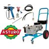 ASTURO Pompa elettrica per verniciare verniciatura airless a membrana carrellata Asturo