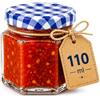 Kilner-Barattolo esagonale con coperchio a vite, Vetro, trasparente, 110ml
