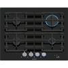 SIEMENS iQ700, piano cottura a gas, 60 cm, vetro temperato, nero, ER6A6PH40