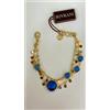 Sovrani Bracciale Donna Sovrani J11507 Doppio Filo In Ottone Dorato Con Pietre Blu