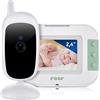 Reer BabyCam S | Video digitale | Tecnologia FHSS anti-ascolto | Portata 300 m | Visione notturna | Funzione interfono | Ninna integrata