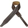 Levy's, DM17-DBR, Tracolla in Pelle Pieno Fiore Dark Brown 2 1/2, Cuciture Decorative a Contrasto, Larghezza 2 1/2 (6.35 cm), Lunghezza Regolabile fino a 50.5 (128.27 cm),Colore Dark Brown