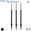 Tombow Refill Ricarica per Penna Mono Graph Lite - 0.5 mm - Nero [BR-KNE] 3pcs