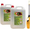 SPRINTCHIMICA Bio Sprint BIOETANOLO COMBUSTIBILE LIQUIDO STUFA, CAMINETTO 2X5Lt + ACCENDINO