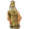 EUROMARCHI Statuina Presepe Re Magio Bianco 13 cm Natale Melchiorre Natività Made In Ita