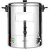 HENDI Bollitore per Bevande Calde Elettrico, a Parete Singola, Distributore per Vin Brulé et Acqua Bollente, 30-110°C, 28L, 230V/2200W, Ø520x(H)500mm, Acciaio Inox