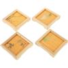 4 Pcs Tovaglietta Bamboo Stuoia Bambu Tazza Di Cuscinetto Buntarie Tazze Da Tè