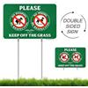 MUXYH Cartello double-face con scritta No Peeing and No Pooping Dog, Please Be Respectful, Keep Off The Grass, All Metal Construction Yard Sign, 30,5 x 22,9 cm, con lunghi pali in metallo,