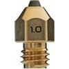 US Synthetic Diamondback Nozzles - MK8 Compatible - Polycrystalline Solid Diamond Tip 3D Printer Nozzles, Improved Extrusion, Any Filament, Long Life, Wear Resistant, Layer Adhesion, USA Made (1.0mm)