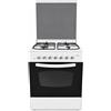 LAR.EL Cucina LAREL forno gas 4 fuochi 50x50 bianca vetro grill elettrico valvolata