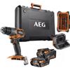 AEG Kit Trapano elettrico avvitatore a batteria percussione BRUSHLESS 18V LITIO AEG