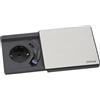 Schulte, EVOline Square 80 Schuko con Usb E Qi Charger Plus RJ45, Acciaio Inox, 1 pezzi, 1592 7000 3500