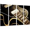 Cuadros Camara Quadro Su Legno, Corde per chitarra, decorazioni musicali, Les Paul, 131 x 62cm, Stampa in qualita fotografica. Ref. 26763