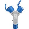 goobay Adattatore CEE per caravan, spina CEE a 2 prese CEE, portatile, con copertura protettiva, impermeabile IP44, 76236