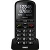 SAIET Telefono Cellulare SAIET PRONTO MAX 1,8" GSM Dual SIM Base Ricarica NERO