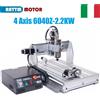 RATTM MOTOR 【EU】 6040 USB 4 Axis Mach3 2.2KW 2200W CNC Router Fresatrice per incisione 220V