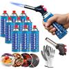 KEMPER CANNELLO BRUCIATORE TORCIA SALDATORE GAS + 9 CARTUCCE GAS 227g KEMPER + GUANTI