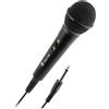Generico MICROFONO KARAOKE NGS SINGER FIRE DINAMICO MICROPHONE CAVO 3 METRI NERO BLACK