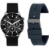 Breil Smartwatch BREIL BC-2 TW2095 Tessuto Nylon Nero Silicone Blu GPS Sport