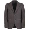 Sartoria Latorre - Giacca marrone monopetto a fantasia check in lana Drop 4 per