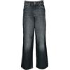 NOIR 'N' BLEU MIA L-2 jeans baggy nero tasconi vita alta - Made in Italy