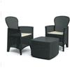 Yahee-2014 Set di 2 Poltrone e 1 Tavolo da Giardino 3 Pezzi effetto Rattan da Balcone