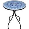 altri brand Set giardino tavolo e 2 sedie pieghevoli in ferro mosaico diam.80cm pietra