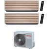 Toshiba Condizionatore Toshiba Dual Split Inverter Daiseikai 10 Wood 9+12 (10+13) Btu