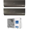 HAIER Climatizzatore Condizionatore Haier Dual Split Inverter Flexis Plus Black 7+7