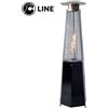 C LINE STUFA AEREA PIRAMIDE A GAS DA ESTERNO HEXAGON 12,5KW CM.197 NERA C LINE