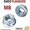 shopisnow DADI M8 M10 DADO ZINCATO FLANGIATO DENTATO FILETTATO METRICO VITI RONDELLA