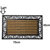 ARREDIAMO INSIEME S.A.S. Zerbino cocco naturale 75x45x1 cm antiscivolo tappeto esterno raschia fango