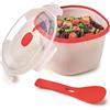 Snips Cuoci Riso e Cereali per microonde 2,70 LT Colore Bianco Linea Tempozero 20,5 x