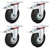 HD STAR 4Ruote Per Carrello Rotella 125 mm(4 Ruote con freno) uso interno ed esterno