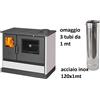 K-LINE CUCINA STUFA A LEGNA K-LINE social Kw 7,9 bianco/nero
