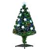 HOMCOM Albero di Natale a Fibre Ottiche 90cm Albero di Natale Artificiale con 12