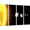 Cuadros Camara Quadro Su Legno, Sistema solare, pianeti nello spazio, 131 x 62cm, Stampa in qualita fotografica. Ref. 26737