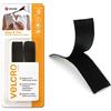 VELCRO Brand VELCRO® Brand | Elegante e sottile fissaggio per tessuti | Gancio adesivo forte e passante autoadesivo perfetto per artigianato, riparazioni di abbigliamento e orlatura | nero | 19 mm x 60 cm