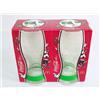 2 Bicchieri Coca Cola Euro 2012 Poland - Ukraine con braccialetti verdi McDonald