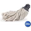 Perfetto 24x Bundle Mocio Ricambio Cotone Filo Continuo 200 Grammi Perfetto