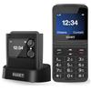 SAIET Telefono Cellulare SAIET JOY FLIP 4G 2,4" + 1,8" Flip Attivo SOS NERO