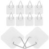10 Pcs Gancetti Adesivi Per Quadri Ganci Piccolo Appendiabiti Piatti Da Muro
