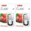 Ma-Fra MAFRA, Deo Cube Strawberry, Profumatore Fragranza di Fragole, Rinfresca Abitacolo Auto e Piccoli Ambienti, Design Elegante a Forma di Cubo e Tappo in Legno, Profumazione a Lunga Durata Formato da 5ml