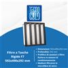 F&F S.r.l. FILTRO CON TASCHE RIGIDE PER ARIA DA CONDIZIONAMENTO IN MICROFIBRE DI VETRO