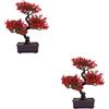 Piantine Artificiali Bonsai Ficus Ginseng Piante Finte Realistiche