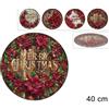 DUE ESSE CHRISTMAS srl 1 Pezzo Sottopiatto Natalizio Natale in Plastica 40 cm Vari Decori