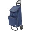 Metaltex Krokus - Trolley per la spesa, 50 l, con borsa frigo, borsa rimovibile, colore: Blu