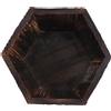 Secchio di legno per vaso di fiori bonsai retrò in legno carbonizzato da 1 pezzo