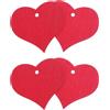 100 Pcs Cuori Rossi Legno Forma Di Cuore Arredamento San